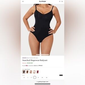 NWT - HeyShape “Snatched” Shapewear Bodysuit - Black, Large